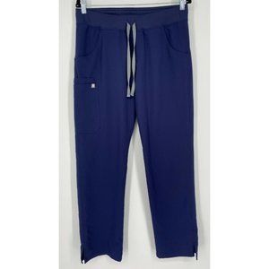 FIGS Kade Cargo Medical Scrub Pants Women's Size Medium Stretch Drawstring Blue